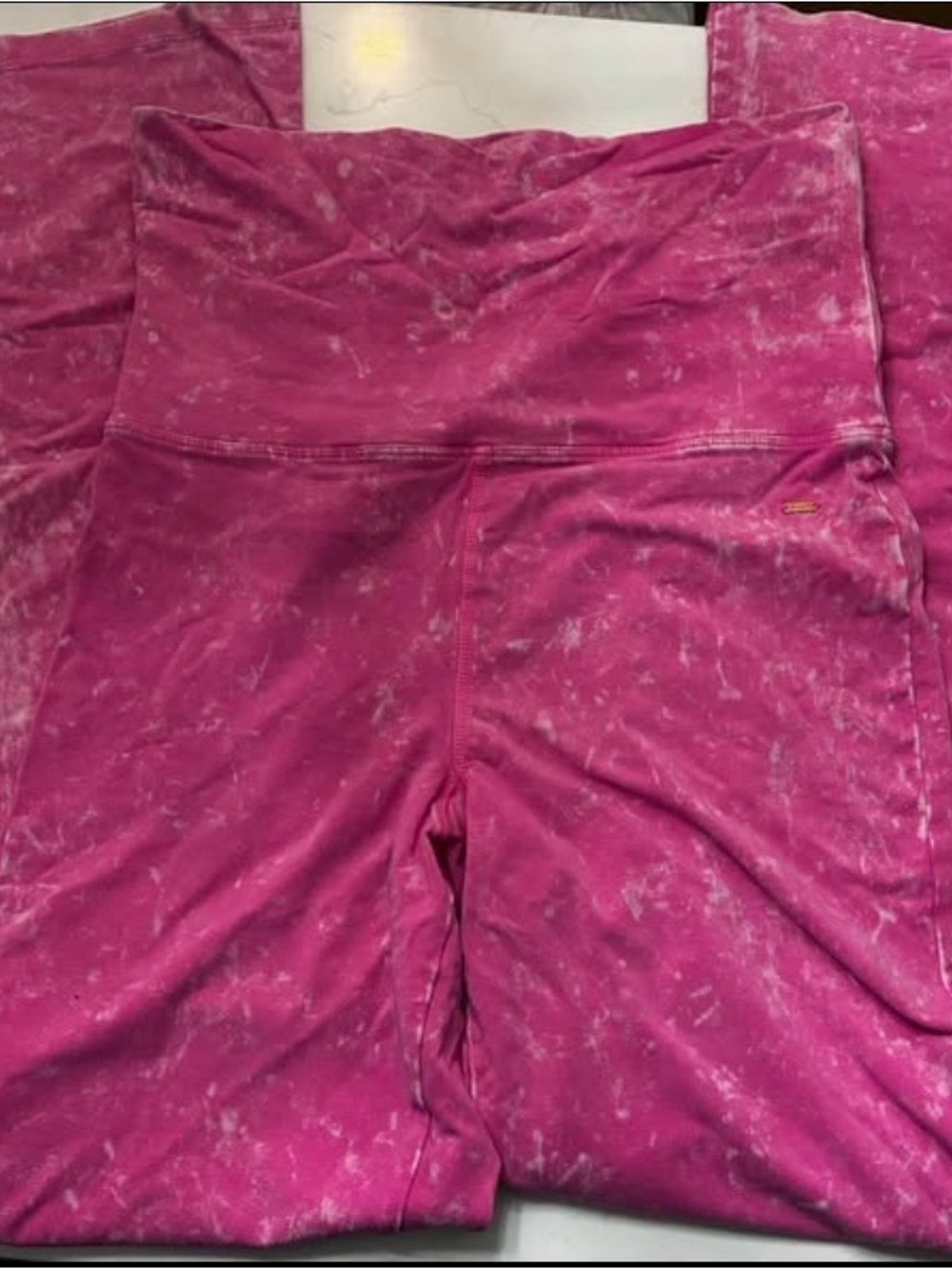 PINK Victoria's Secret High-Waist Fuchsia Tie-Dye Shorts